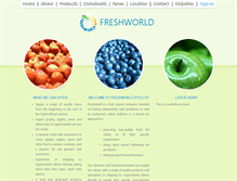 Tablet Screenshot of freshworld.co.za